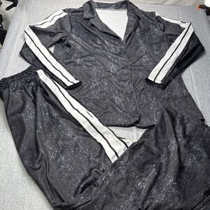 Black and White Pajamas with Stripes